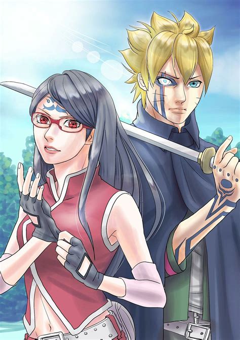 Sarada and boruto in the night d art - BoruSara (ボルサラ BoruSara) is the term used to refer to the romantic relationship between Boruto Uzumaki and Sarada Uchiha. BoruSara is the most popular couple of the Next Generation. Overhearing Boruto's prank, Sarada grows suspicious of the boy and decides to follow him around. After finding out about Boruto's relationship with his father, Sarada returns back home and is greeted by ...